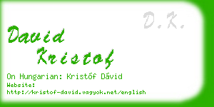 david kristof business card